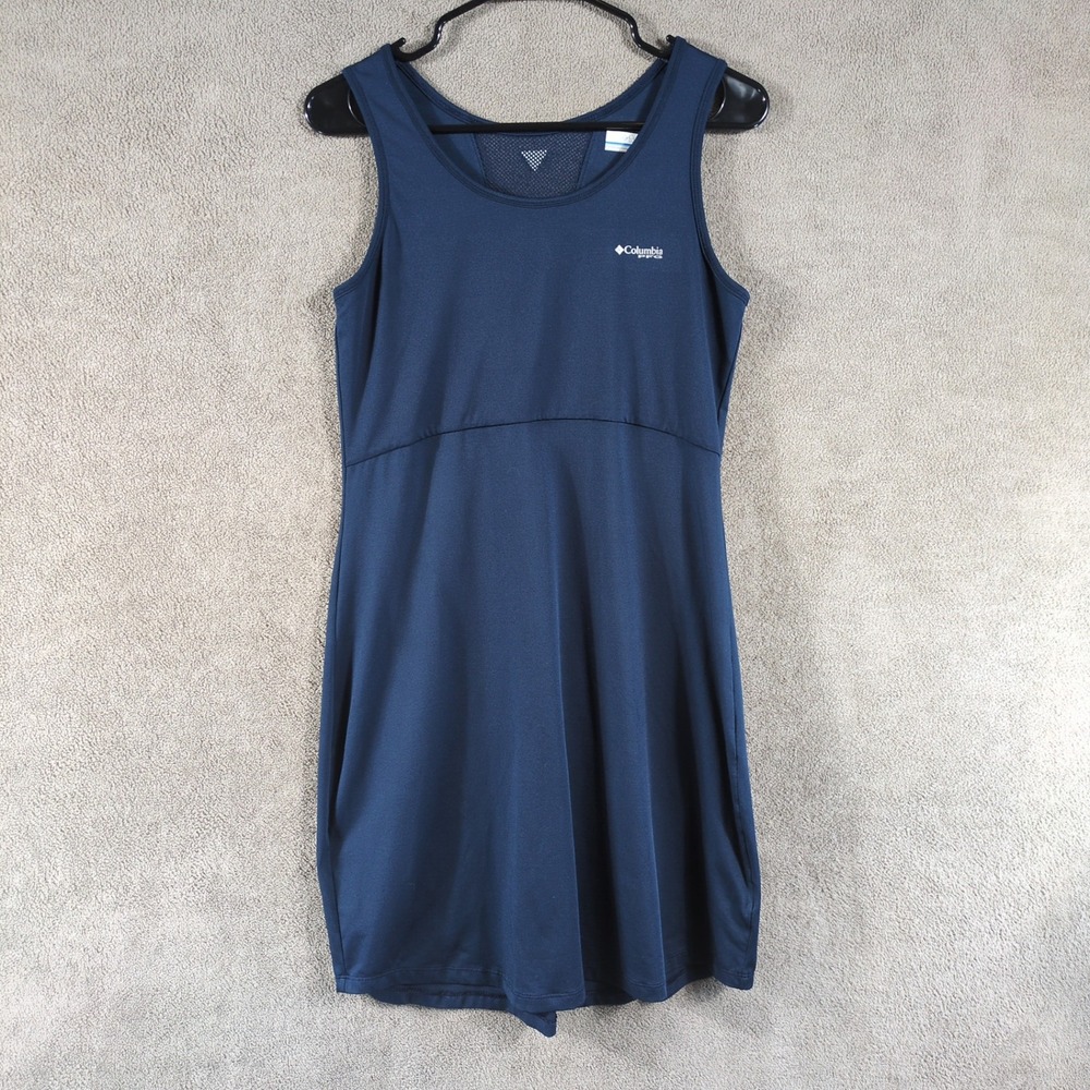 Columbia PFG Freezer III Dress Womens Medium Navy Blue Sleeveless XL0375 Stretch